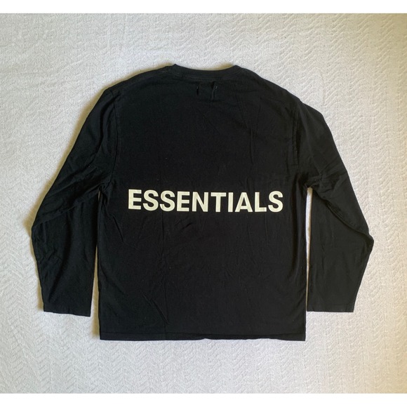 Fear of God Other - Fear of God Essentials Shirt Mens L Black Boxy Graphic Long‎ Sleeve streetwear
